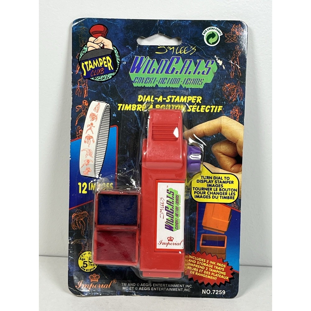 Vintage 1994 Imperial WildC.A.T.S Dial-A-Stamper Red Version Jim Lee Ink‎ Stamp
